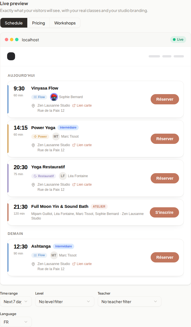 Mendva embed widget preview